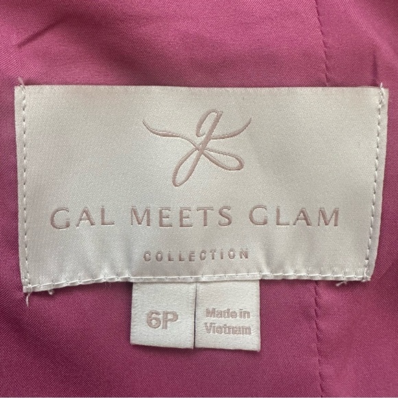 Gal Meets Glam Jumpsuit Meredith Crepe Off the Shoulder Wide Leg Petite Sz 6P - Picture 9 of 14